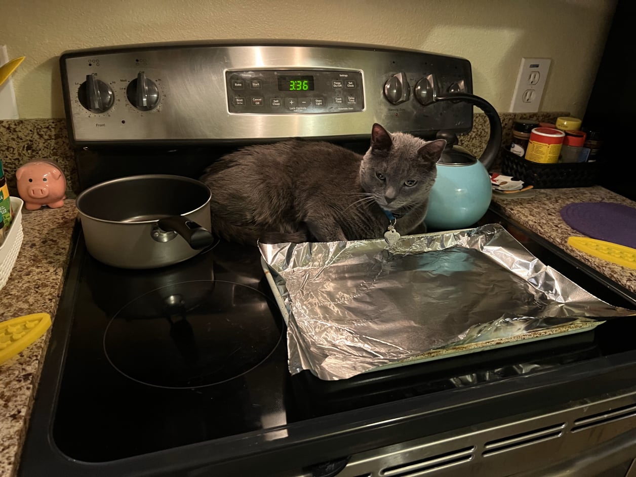 Helping cook